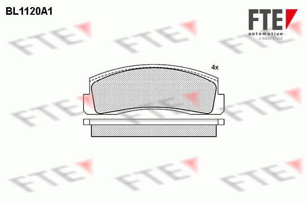 set placute frana,frana disc FTE 9010033