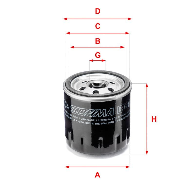 Filtru ulei SOFIMA S 3628 R