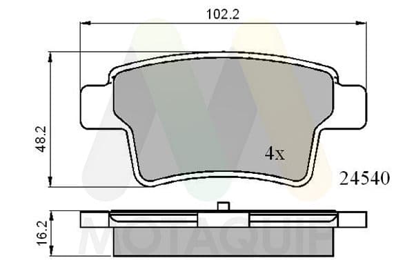 set placute frana,frana disc MOTAQUIP LVXL1374
