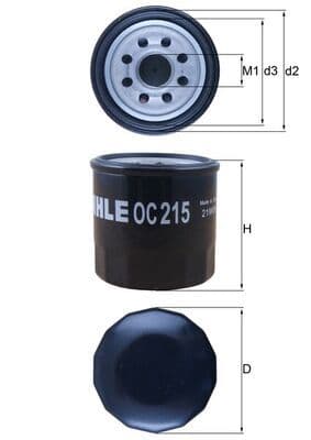 Filtru ulei MAHLE OC 215