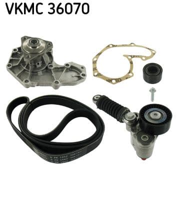 Pompa apa + Set curea transmisie cu caneluri SKF VKMC 36070