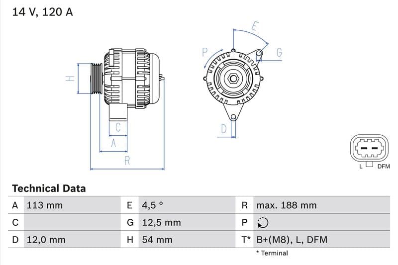 Generator / Alternator BOSCH 0 986 080 370