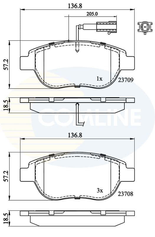set placute frana,frana disc COMLINE CBP11038