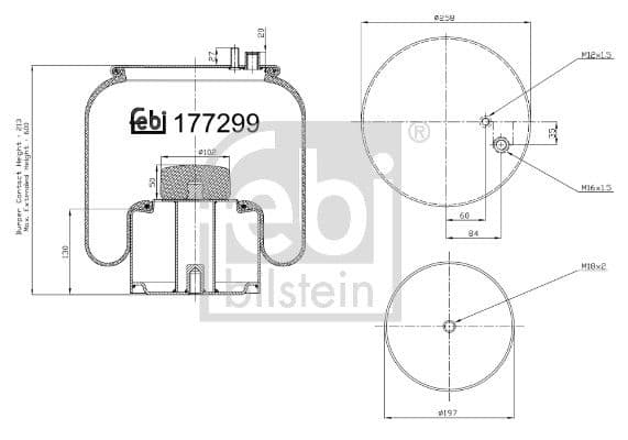 Burduf, suspensie pneumatica FEBI BILSTEIN 177299