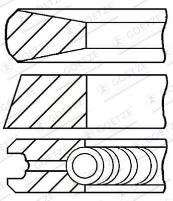 Set segmenti piston GOETZE ENGINE 08-428600-00
