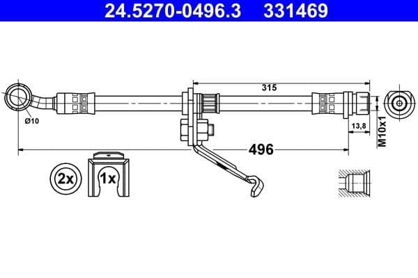 Furtun frana ATE 24.5270-0496.3