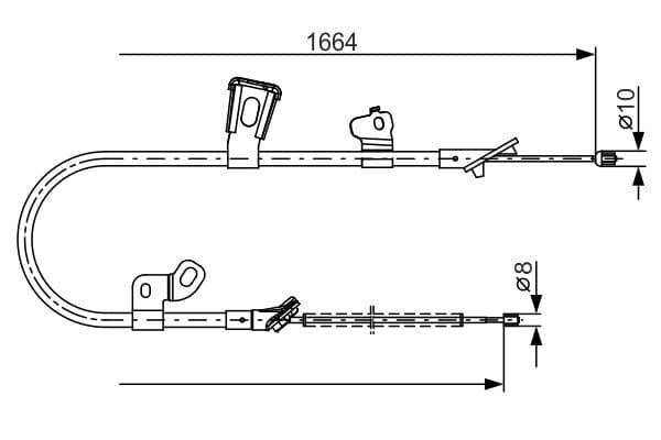 Cablu, frana de parcare BOSCH 1 987 482 219