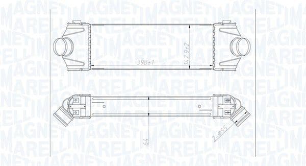 Intercooler, compresor MAGNETI MARELLI 351319204320