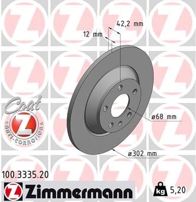 Disc frana ZIMMERMANN COAT Z 100.3335.20