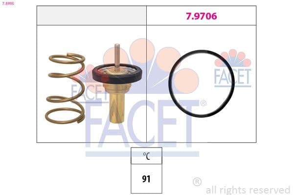 termostat,lichid racire FACET Made in Italy - OE Equivalent 7.8995