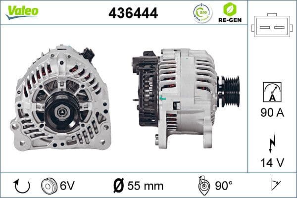 Generator / Alternator VALEO RE-GEN REMANUFACTURED 436444