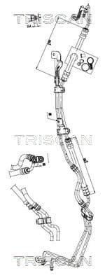 Furtun hidraulic, sistem de directie TRISCAN 8516 16008