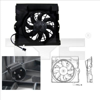 Ventilator, radiator TYC 803-0009
