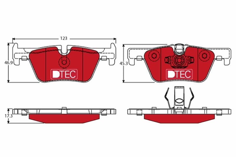set placute frana,frana disc TRW DTEC COTEC GDB1919DTE