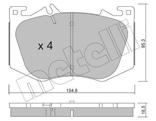 set placute frana,frana disc METELLI 22-1269-0