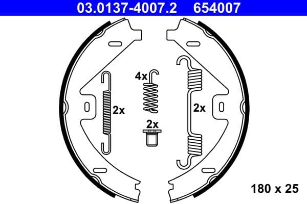 Set saboti frana, frana de mana ATE 03.0137-4007.2