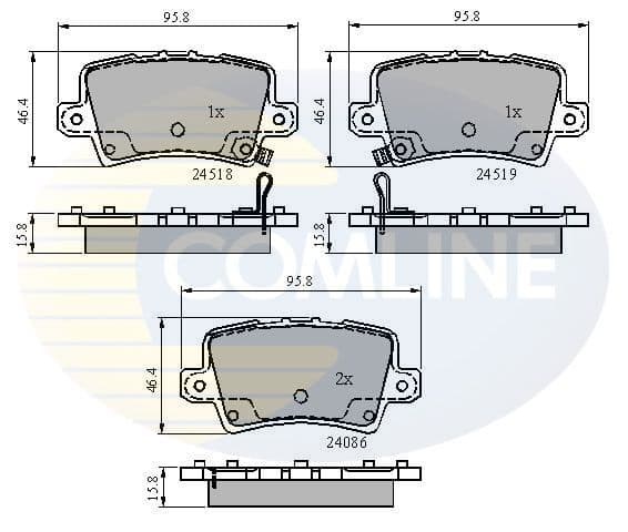 set placute frana,frana disc COMLINE CBP31587