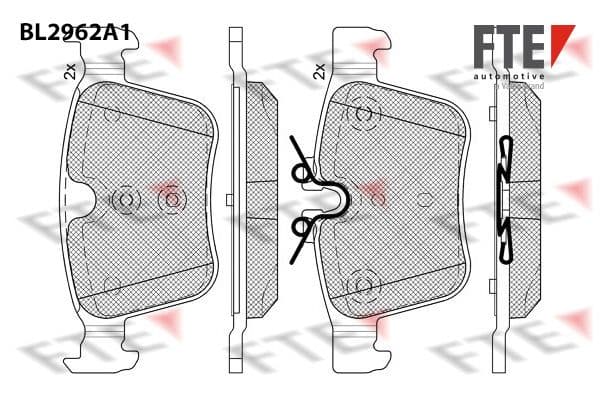 set placute frana,frana disc FTE 9011205