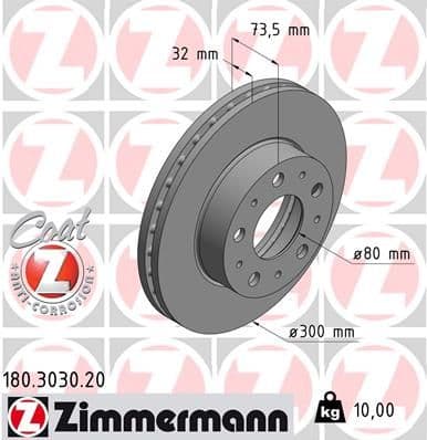 Disc frana ZIMMERMANN COAT Z 180.3030.20