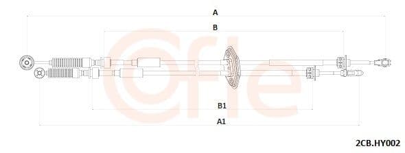 cablu,transmisie manuala COFLE 2CB.HY002