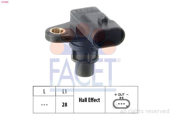 senzor,pozitie ax cu came FACET Made in Italy - OE Equivalent 9.0388