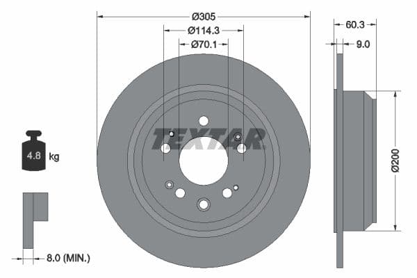Disc frana TEXTAR 92195100