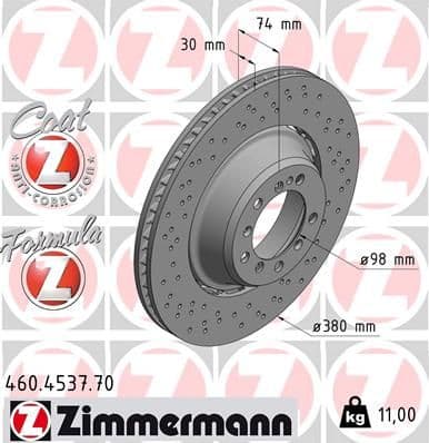 Disc frana ZIMMERMANN FORMULA Z 460.4537.70