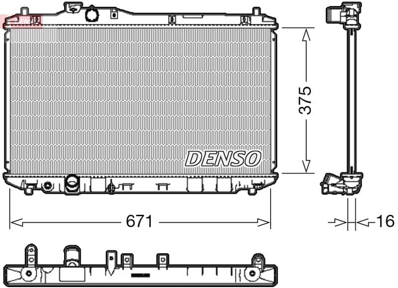 Radiator, racire motor DENSO DRM40037