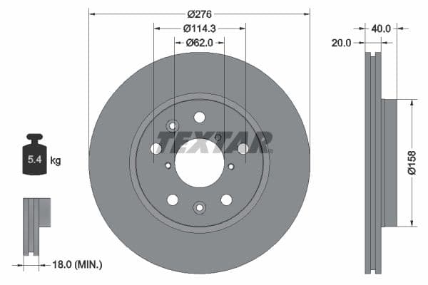 Disc frana TEXTAR PRO 92204703