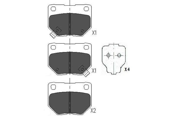 set placute frana,frana disc KAVO PARTS KBP-6545