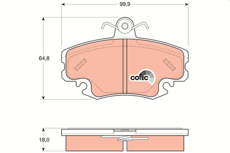 set placute frana,frana disc TRW COTEC GDB1332