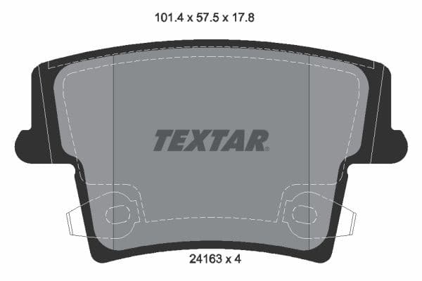 set placute frana,frana disc TEXTAR 2416301