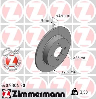 Disc frana ZIMMERMANN COAT Z 540.5304.20