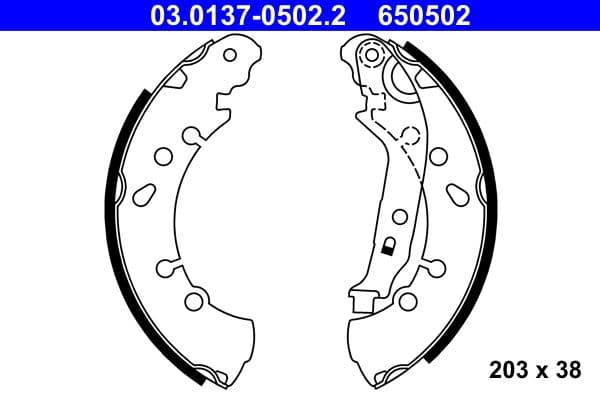 Set saboti frana ATE 03.0137-0502.2