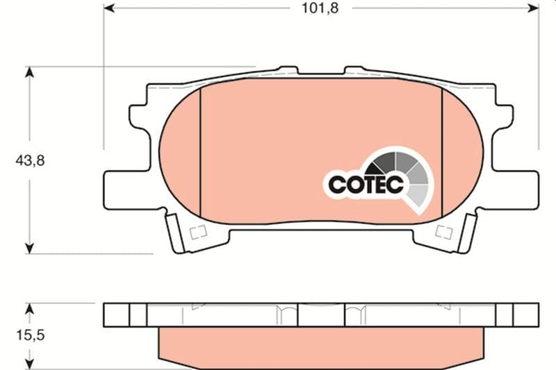 set placute frana,frana disc TRW COTEC GDB3339