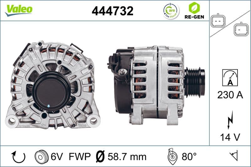 Generator / Alternator VALEO RE-GEN REMANUFACTURED 444732