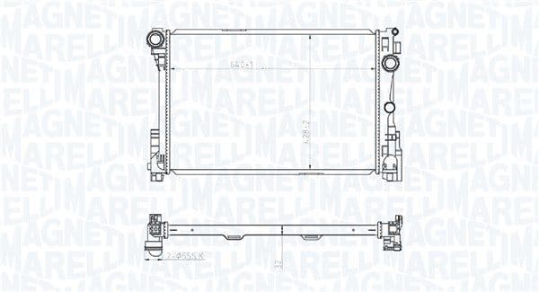 Radiator, racire motor MAGNETI MARELLI 350213220400