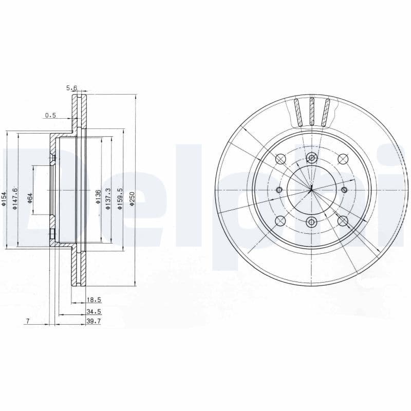 Disc frana DELPHI BG2583