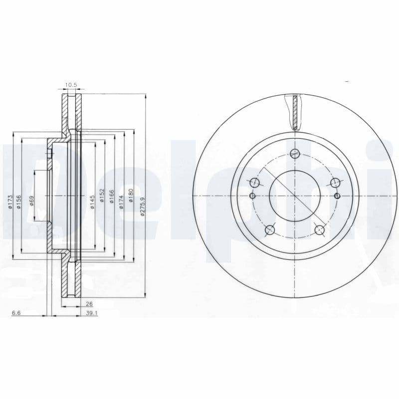 Disc frana DELPHI BG4147