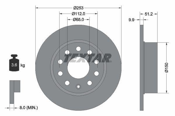 Disc frana TEXTAR PRO 92120903