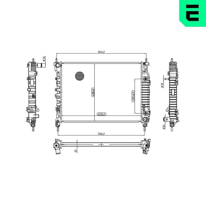 Radiator, racire motor ERA 673027