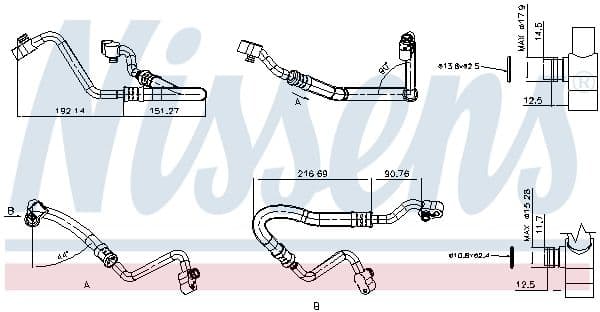 conducta inalta presiune,aer conditionat NISSENS 843621