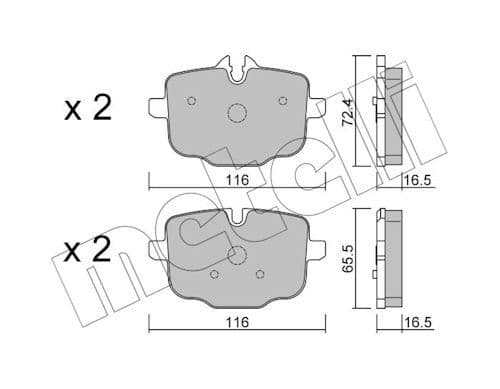 set placute frana,frana disc METELLI 22-0921-1