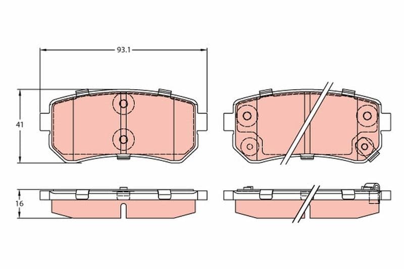 set placute frana,frana disc TRW COTEC GDB3421
