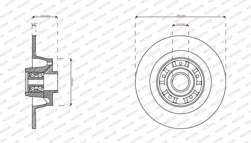 Disc frana FERODO DDF3341C-1
