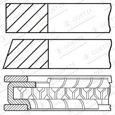 Set segmenti piston GOETZE ENGINE 08-116100-00