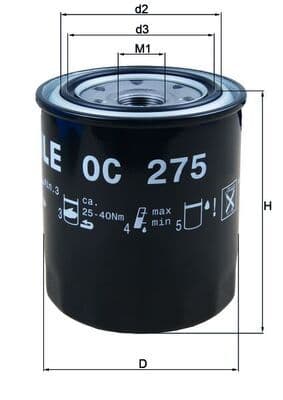 Filtru ulei MAHLE OC 275