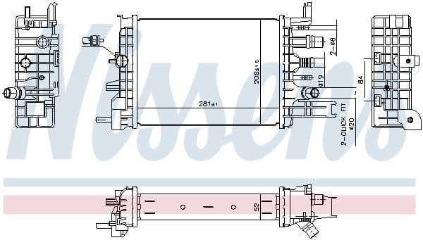 Radiator, racire motor NISSENS 607033