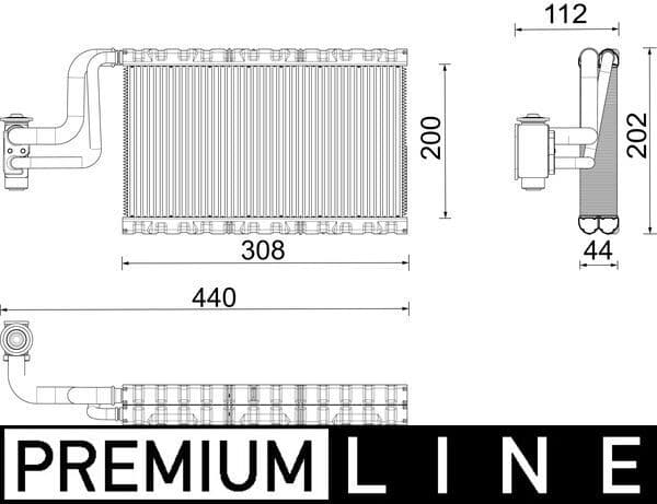 Evaporator, aer conditionat MAHLE BEHR *** PREMIUM LINE *** AE 191 000P
