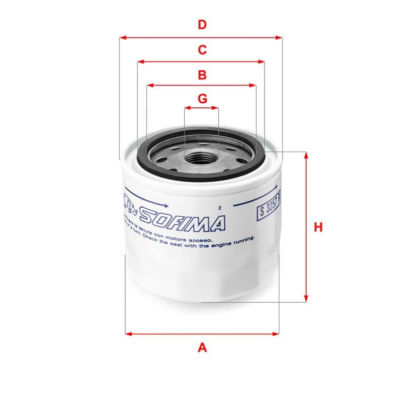 Filtru ulei SOFIMA S 3257 R